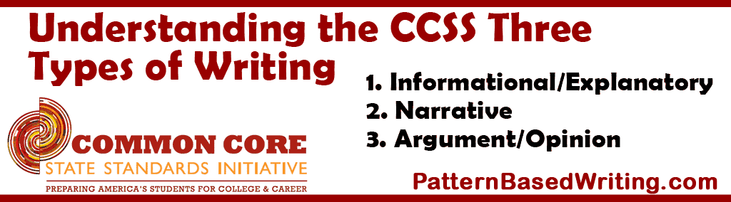 Understanding the Common Core’s Three Types of Writing and the Four Modes of Discourse